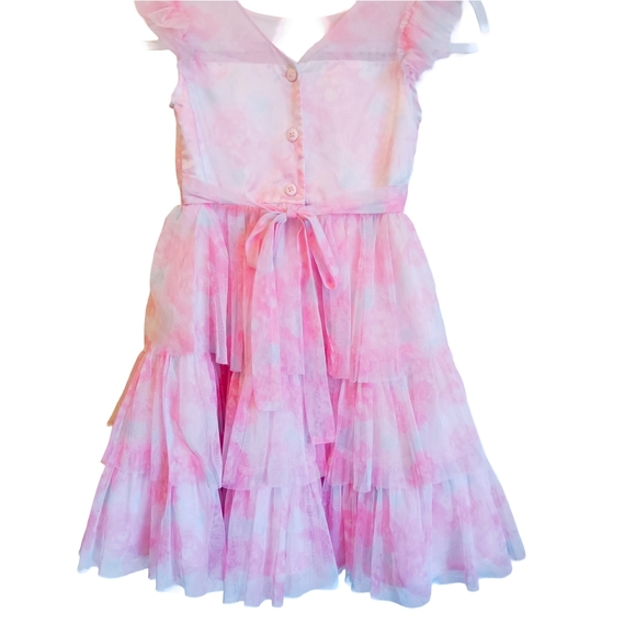 CLEARENCE SALE!!! Jona Michelle Pink 3 Tier Ruffle Dress - Picture 4 of 7